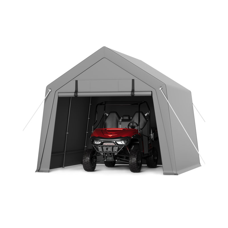 Fashionwu Motorcycle Storage Sheds 10x10 Ft Portable Shed With Rolled Up Zipper Door Waterproof Storage Tent Heavy Duty For Atv Motorcycle Bike Firewood Garden Tools Wayfair Canada